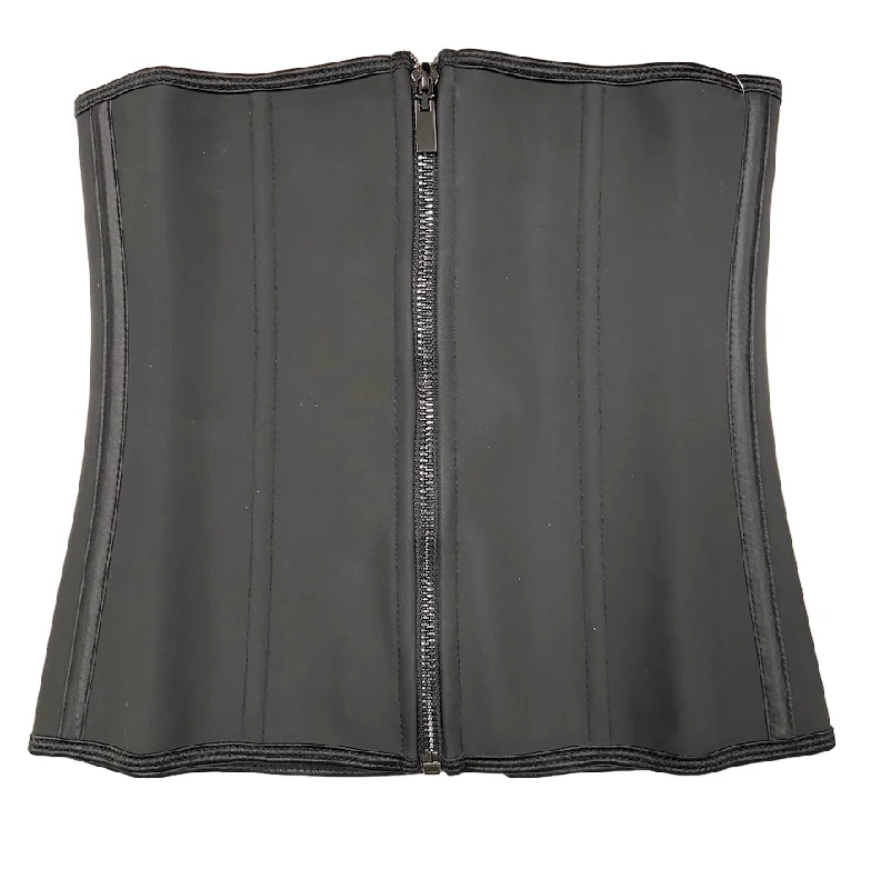 Wedding - style bustiers for bridesmaids or special eventsBlack Rubber Waist Trainer with Zips Wedding - style bustiers for bridesmaids or special eventsBlack Rubber Waist Trainer with Zips