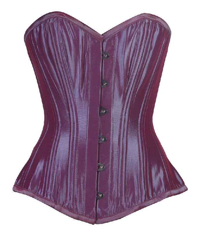 Bohemian - style corsets with tassels and embroideryWT-OB LILAC TAFFETA