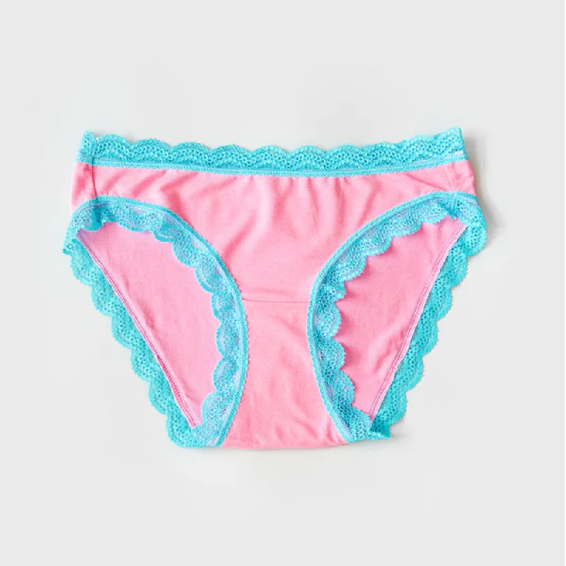 Women's Silk Lingerie Sets Candy Floss Knicker
