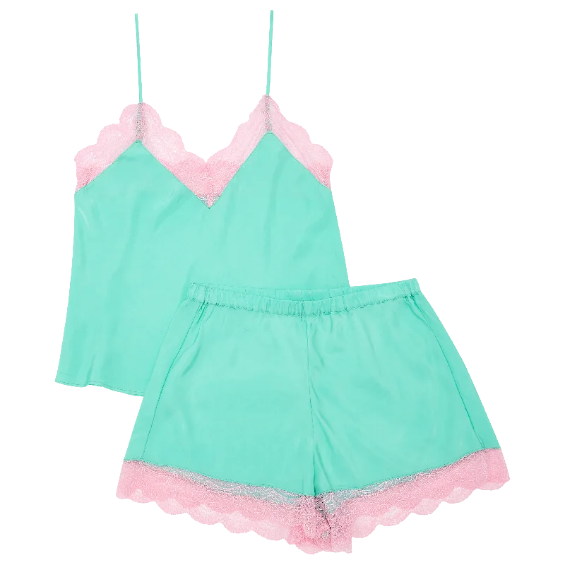 Women's High Waist Lingerie Bodysuits Olla Short and Cami Set