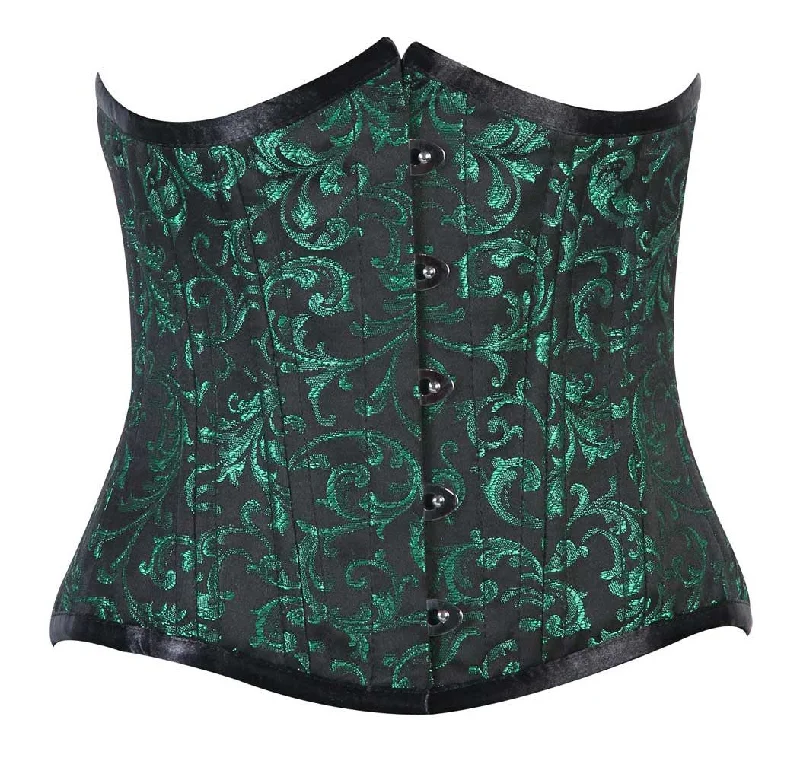 Striped corsets for a preppy and nautical vibeWT-UB GREEN/BLACK BRO-200