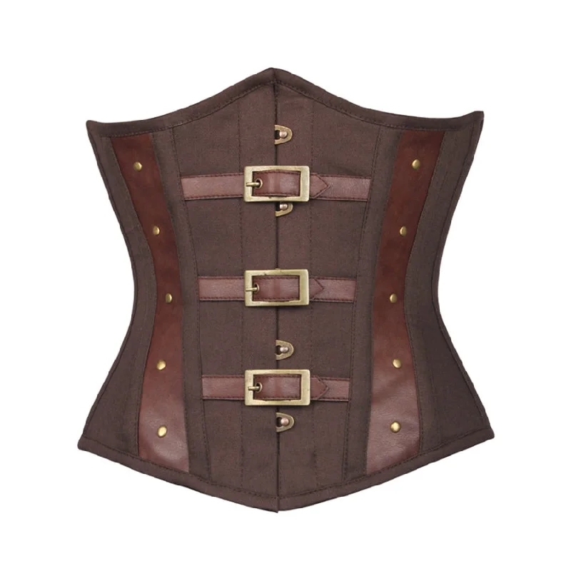 Lace - covered corsets for a feminine touchNoreen Brown Waist Shaper Corset in 100% Cotton Lace - covered corsets for a feminine touchNoreen Brown Waist Shaper Corset in 100% Cotton