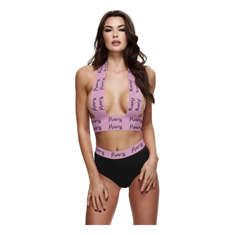 Lingerie with Adjustable Straps for WomenStrappy Princess Logo Elastic Booty Short Set 2 Pc Lingerie with Adjustable Straps for WomenStrappy Princess Logo Elastic Booty Short Set 2 Pc