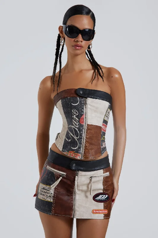 Pastel - colored corsets for a soft and feminine appealDaytona Vegan Leather Corset Top Pastel - colored corsets for a soft and feminine appealDaytona Vegan Leather Corset Top