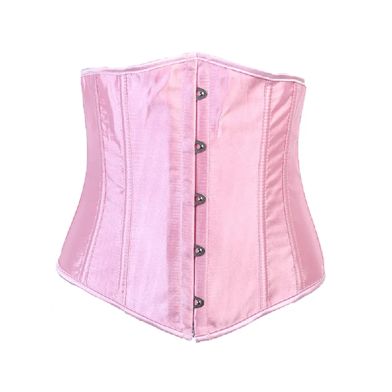 Hollywood - glamour bustiers for a red - carpet effectBaby Pink Satin Underbust Corset Hollywood - glamour bustiers for a red - carpet effectBaby Pink Satin Underbust Corset