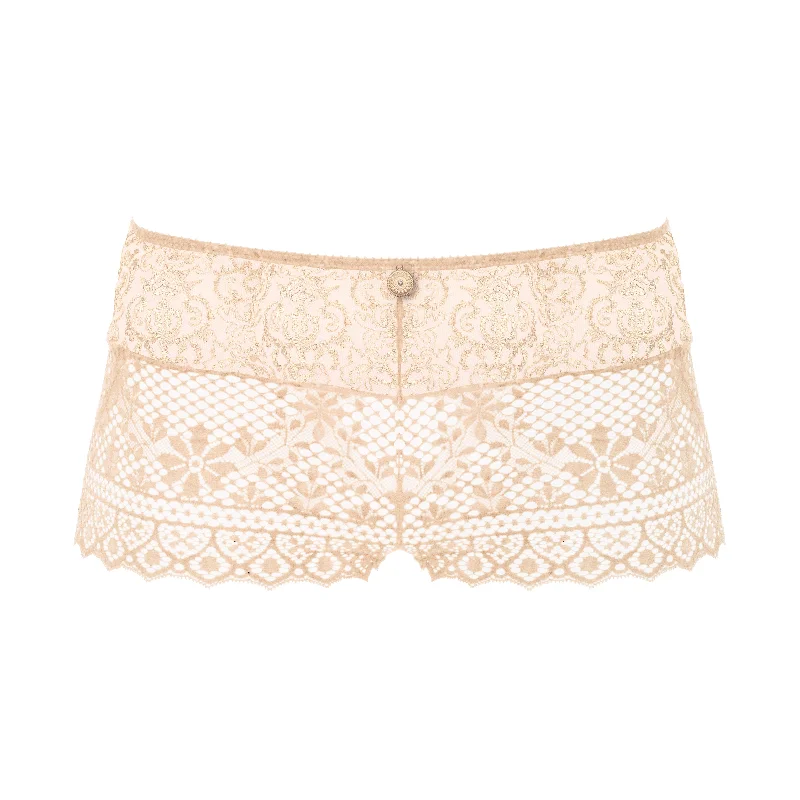 Breathable Bamboo Lingerie for Women Cassiopee Creamy Beige Shorty