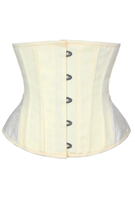 Geometric - printed bustiers for a modern and trendy lookApricot Hip Detail Steel-Boned Underbust Corset Geometric - printed bustiers for a modern and trendy lookApricot Hip Detail Steel-Boned Underbust Corset