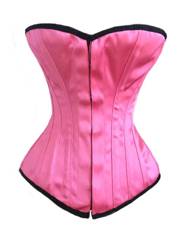 Burlesque - inspired bustiers for a performance lookClassic Overbust Corset in Candy Pink Satin Burlesque - inspired bustiers for a performance lookClassic Overbust Corset in Candy Pink Satin