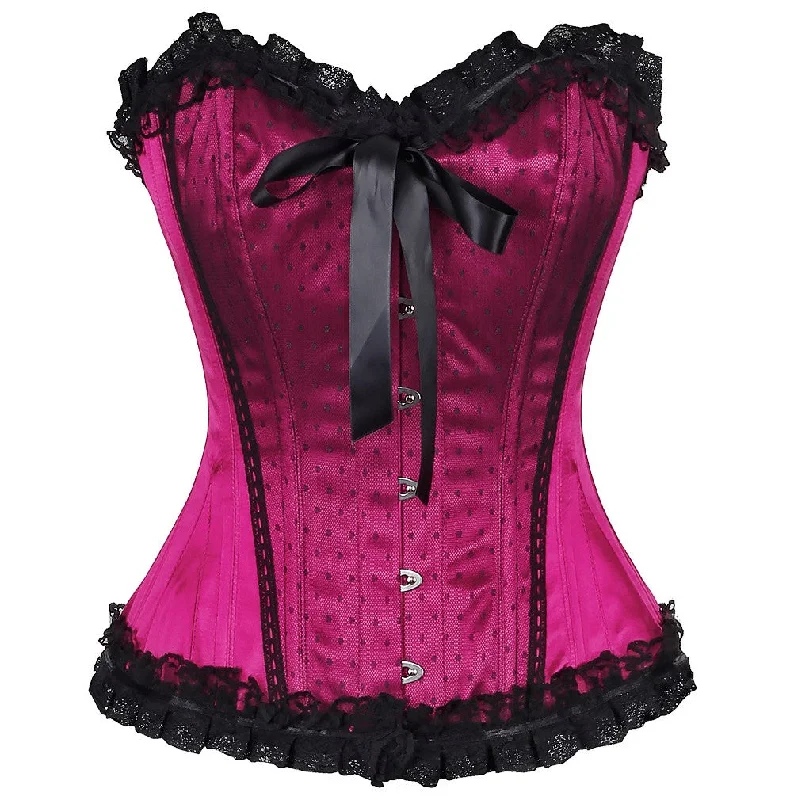 Striped corsets for a preppy and nautical vibeEmmaa Satin Lace Overlay Burlesque Corset Striped corsets for a preppy and nautical vibeEmmaa Satin Lace Overlay Burlesque Corset