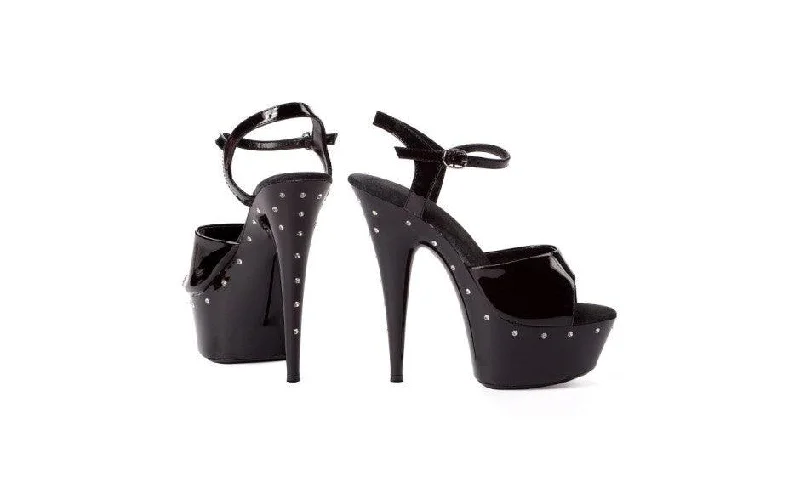 Women's Lingerie for Boudoir SessionsRhinestone Platform Black 6in