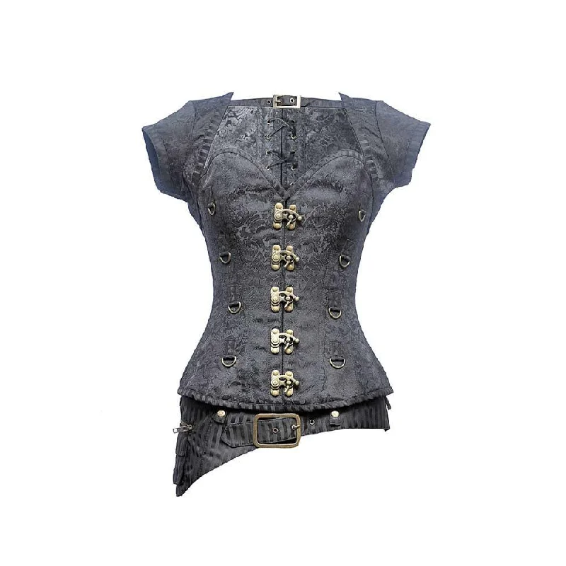 Floral - patterned corsets for a romantic and spring - like feelCasey Steampunk Overbust Corset Floral - patterned corsets for a romantic and spring - like feelCasey Steampunk Overbust Corset