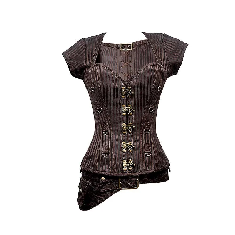 Polka - dot bustiers for a fun and retro appearanceChloe Steampunk Overbust Corset
