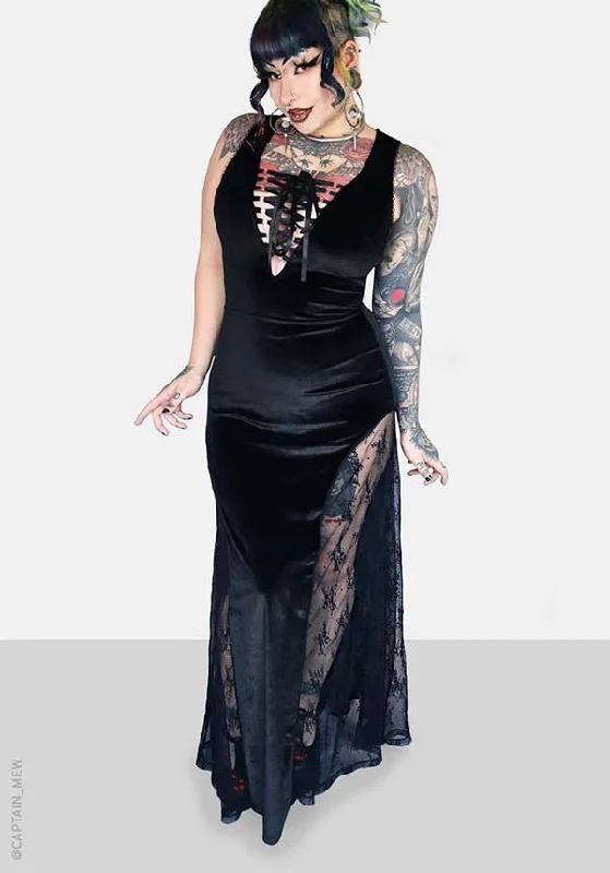 Vintage - style women's bustiers with lace and bowsLenore | MAXI DRESS