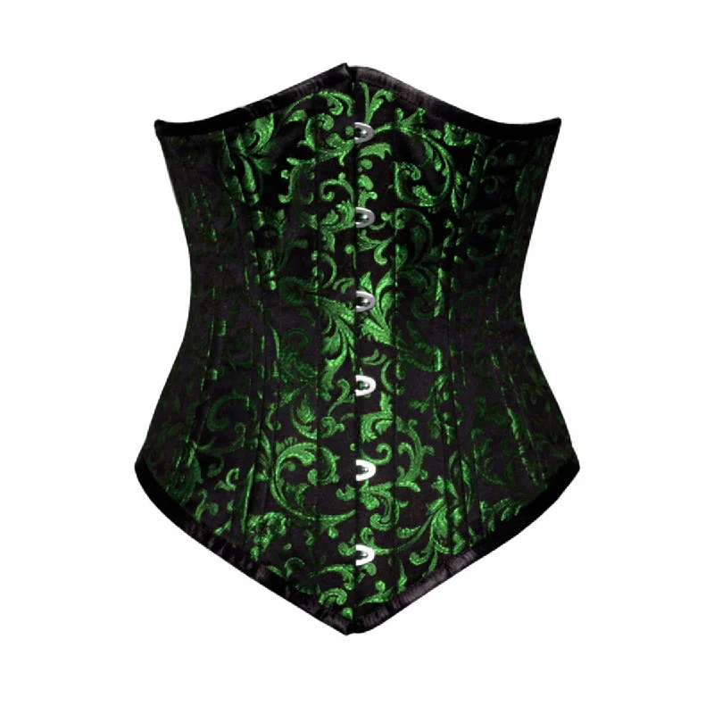 Lace - covered corsets for a feminine touchWT-UB LONGER GREEN/BLACK BRO-200