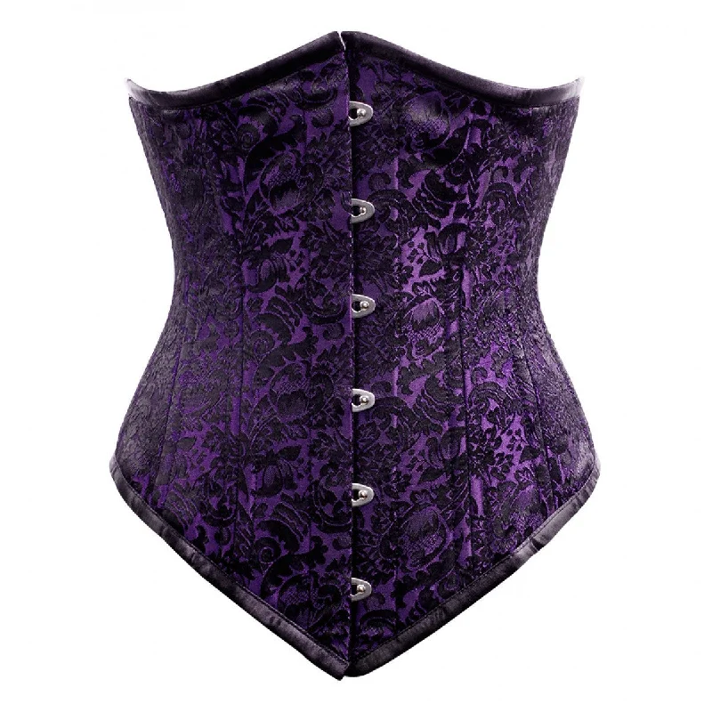 Removable - boning corsets for easy cleaningWT-UB LONGER PURPLE BRO-100