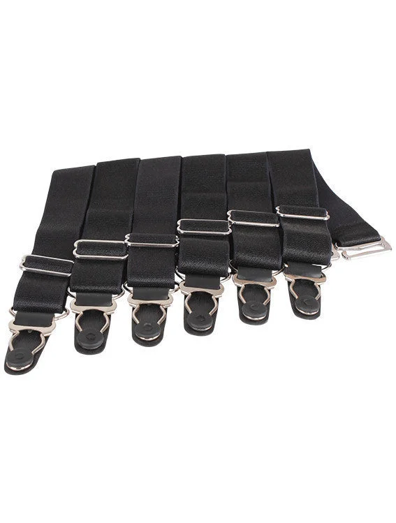 Adjustable - strap bustiers for a customized fitSuspender Clips In Black (6)