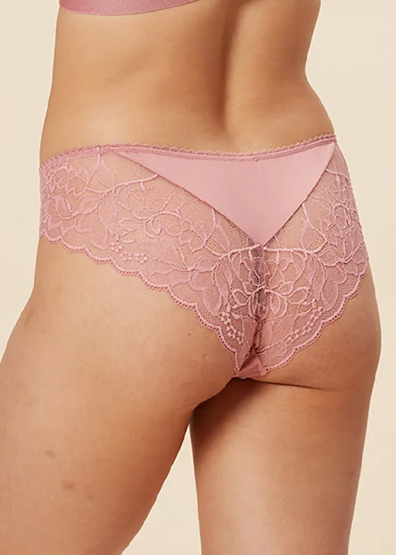 Vintage Inspired Lingerie for Women PEARL Floral Lace Vintage Pink Hipster