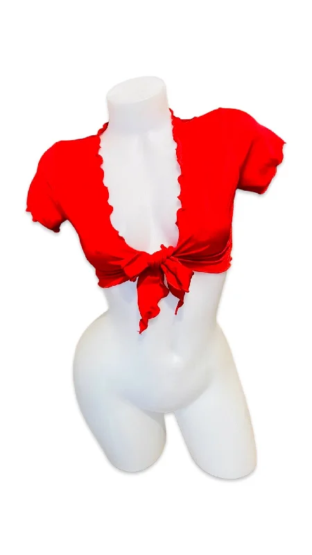 Lingerie Gift Sets for Women Ruffle School Girl Top Red