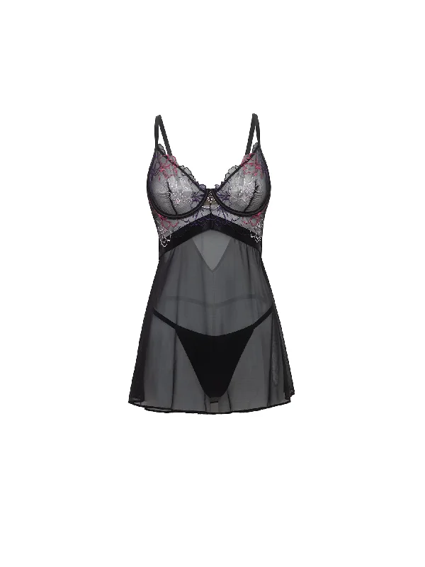 Women's Sports Lingerie for Active WearCurvy Leanna Sheer Babydoll