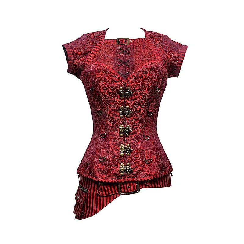 Striped corsets for a preppy and nautical vibeChiara Steampunk Overbust Corset