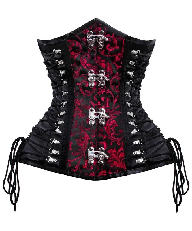 Leather bustiers for a bold and edgy lookQuinn Criss Cross Underbust Gothic Corset