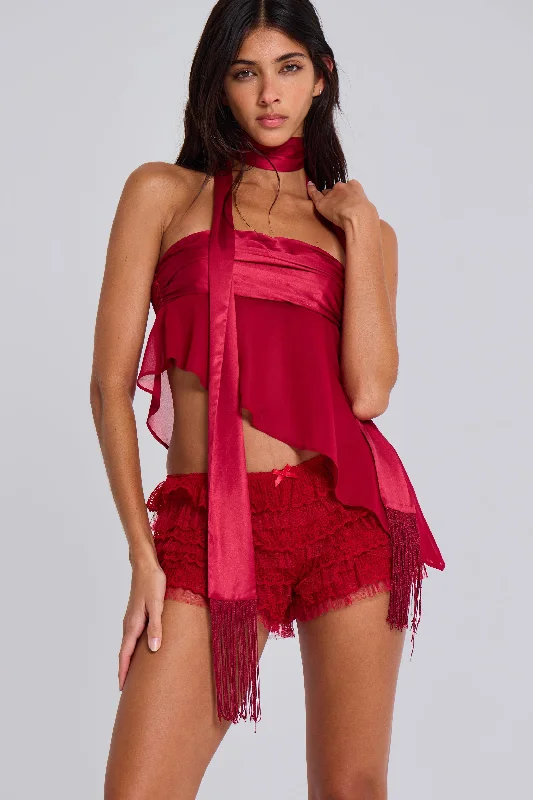 Wedding - style bustiers for bridesmaids or special eventsRegina Corset Top In Scarlet Red Wedding - style bustiers for bridesmaids or special eventsRegina Corset Top In Scarlet Red