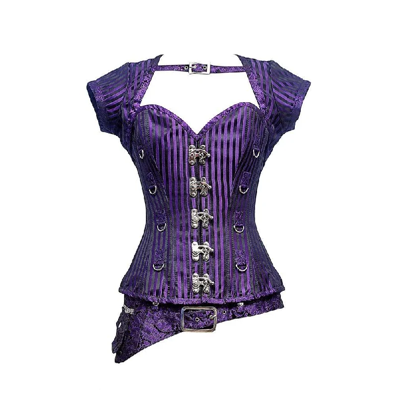 Polka - dot bustiers for a fun and retro appearanceCassia Steampunk Overbust Corset