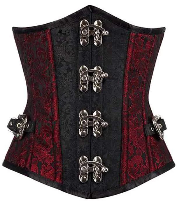 Vintage - style women's bustiers with lace and bowsAgustin Brocade Underbust with side buckles Vintage - style women's bustiers with lace and bowsAgustin Brocade Underbust with side buckles