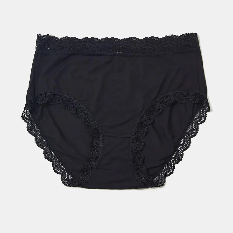 Women's Satin Sleepwear Lingerie High Rise Knicker Box
