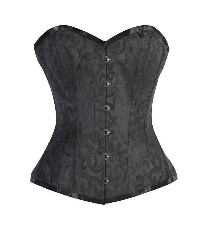 Animal - print bustiers for a wild and fierce styleELEGANT BLACK BRO-300
