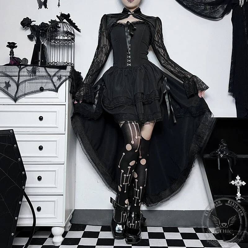 Waist - training corsets for long - term figure shapingGothic Lace Polyester Corset Dress Waist - training corsets for long - term figure shapingGothic Lace Polyester Corset Dress