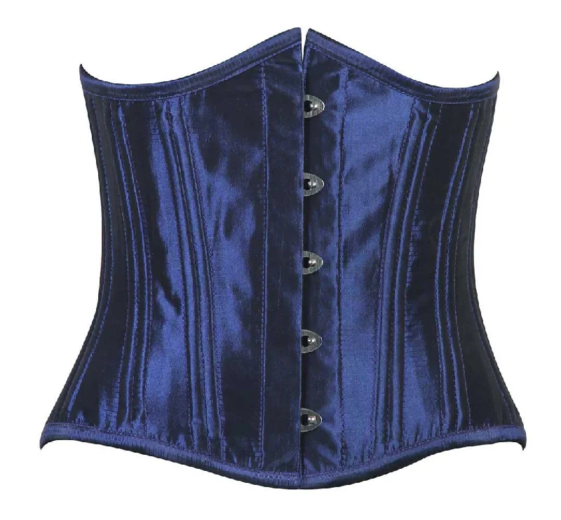Polka - dot bustiers for a fun and retro appearanceWT-UB  BLUE TAFFETA