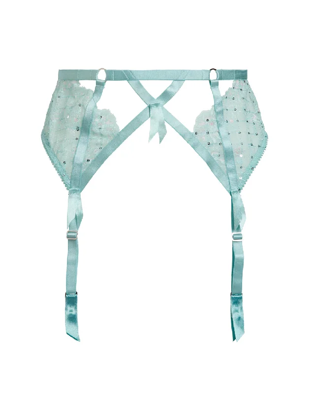 Women's Chemises and BabydollsLast Few Sizes! Madame X Powder Blue Suspender Belt by Dita Von Teese Women's Chemises and BabydollsLast Few Sizes! Madame X Powder Blue Suspender Belt by Dita Von Teese