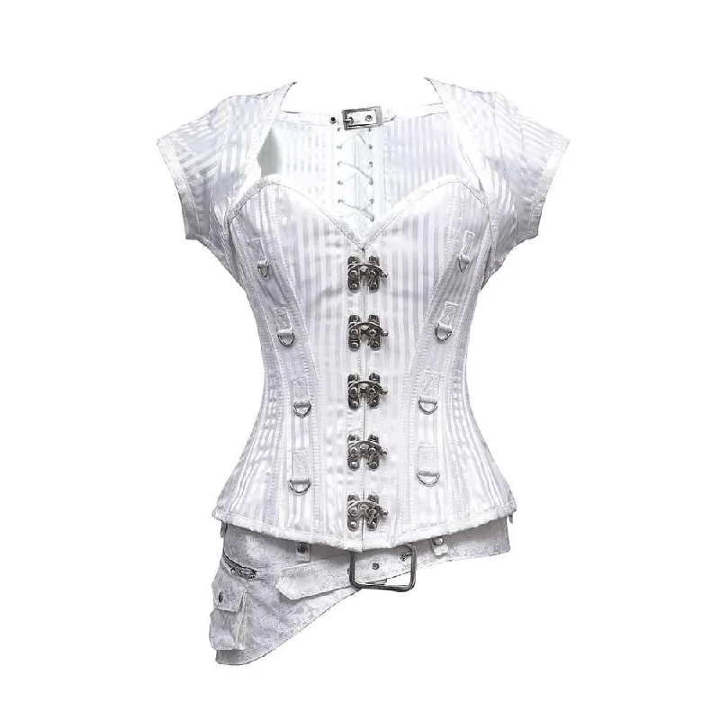 Gothic - inspired bustiers featuring dark colors and studsCatherine Steampunk Overbust Corset Gothic - inspired bustiers featuring dark colors and studsCatherine Steampunk Overbust Corset