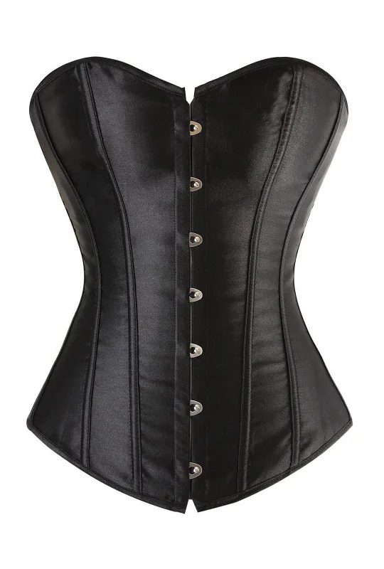 Multicolored bustiers with a vibrant and playful designBlack Classic Satin Corset