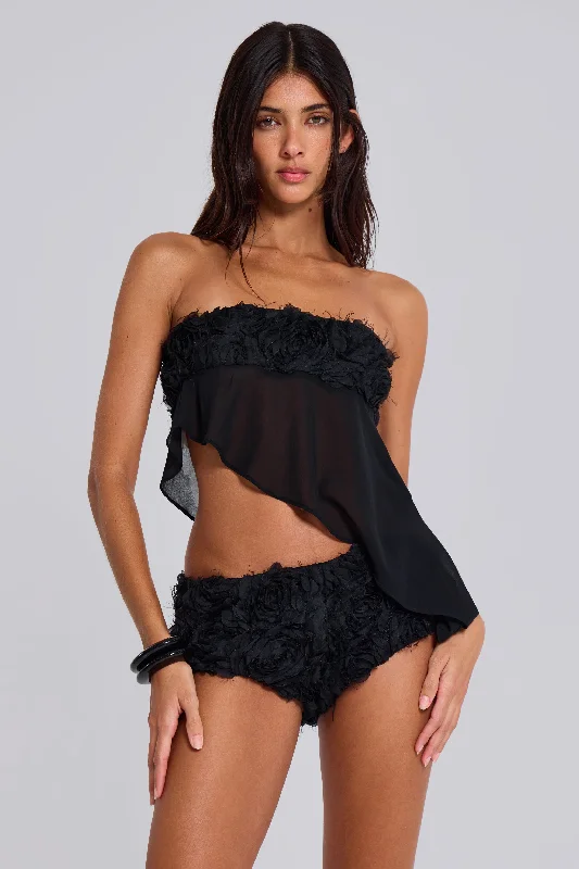 Brocade bustiers with a rich and textured appearanceRegina Corset Top In Black Roses Brocade bustiers with a rich and textured appearanceRegina Corset Top In Black Roses