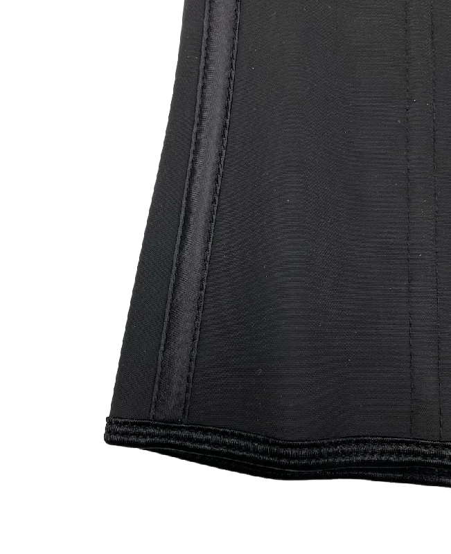 Striped corsets for a preppy and nautical vibeBlack Rubber Waist Trainer with Clips