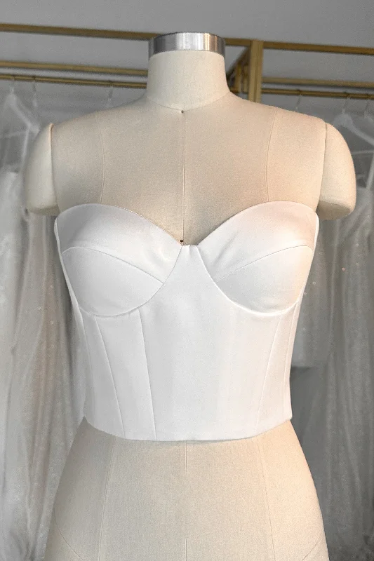 Supportive bustiers for large - busted womenLight Ivory Corset