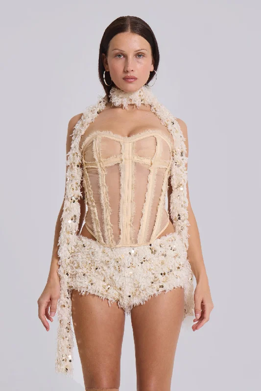 Silk bustiers for a luxurious and smooth feelFirst Date Organza Corset