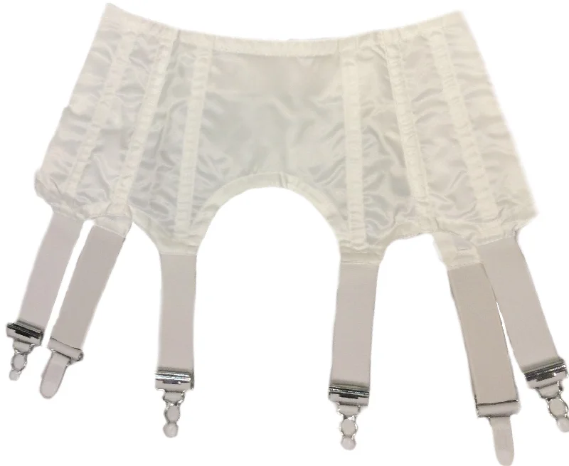 Adjustable - strap bustiers for a customized fitSix & Four Strap Retro Suspender Belt - White Adjustable - strap bustiers for a customized fitSix & Four Strap Retro Suspender Belt - White