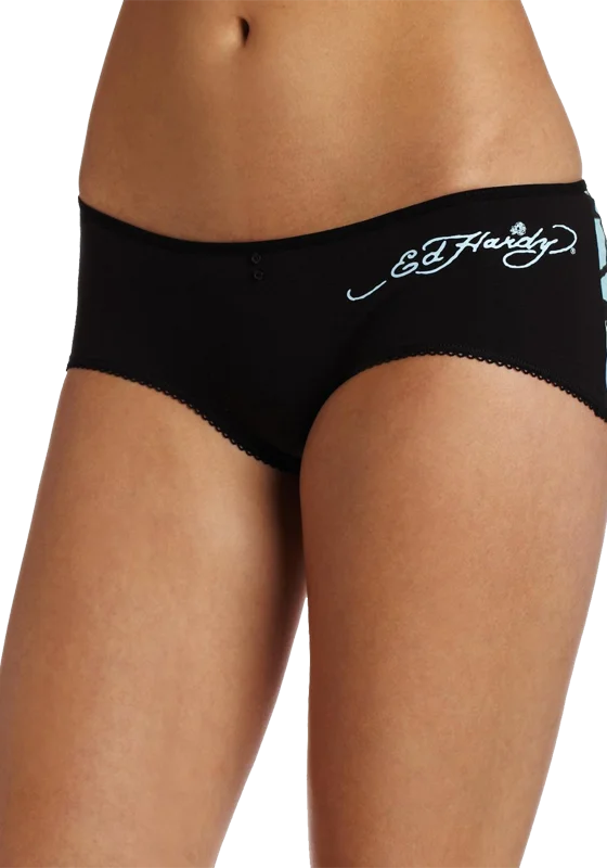 Vintage - style women's bustiers with lace and bowsEd Hardy Women's Jenny Boyshort