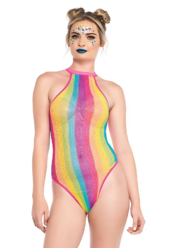 Women's Lingerie with Matching Robes Rainbow Body Suit