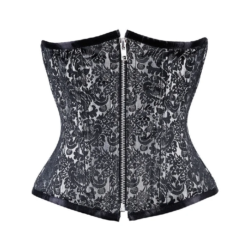 Brocade bustiers with a rich and textured appearanceAminah Waist Training Corset
