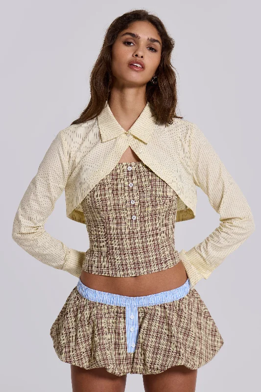 Pastel - colored corsets for a soft and feminine appealLulu Check Corset Top