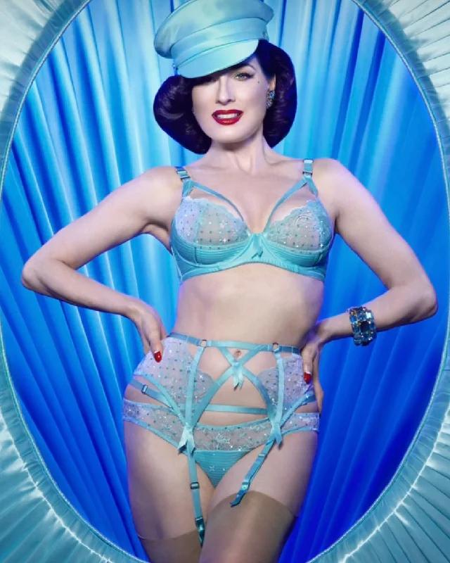 Lingerie with Adjustable Straps for WomenLast Few Sizes! Madame X Powder Blue Underwired Bra by Dita Von Teese? Lingerie with Adjustable Straps for WomenLast Few Sizes! Madame X Powder Blue Underwired Bra by Dita Von Teese?