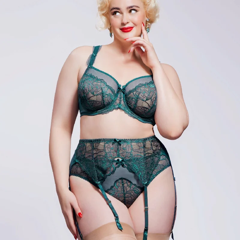 Women's Silk Lingerie SetsLAST FEW SIZES! Gwendoline Shady Spruce Full Figure Underwire Bra Women's Silk Lingerie SetsLAST FEW SIZES! Gwendoline Shady Spruce Full Figure Underwire Bra