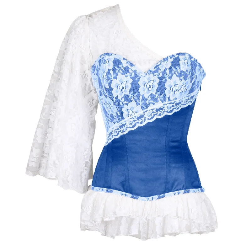 Black bustiers for a classic and versatile lookAdaliz Laced Cloud Blue Overbust Corset Black bustiers for a classic and versatile lookAdaliz Laced Cloud Blue Overbust Corset