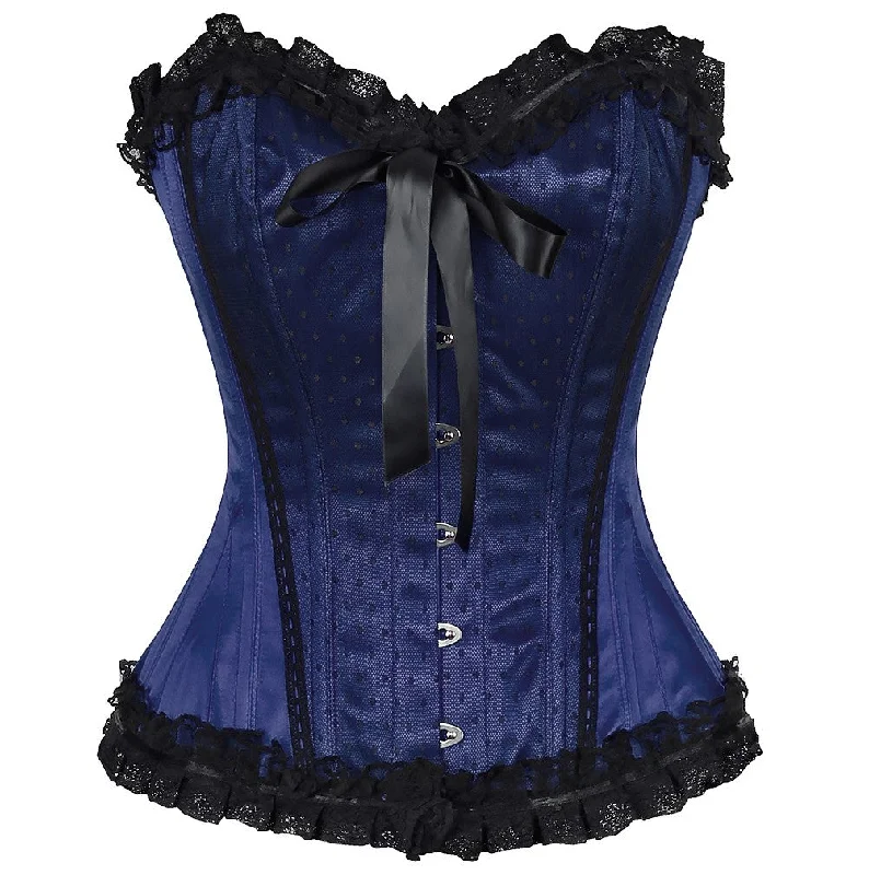 Black bustiers for a classic and versatile lookAgatha Satin Lace Overlay Burlesque Corset Black bustiers for a classic and versatile lookAgatha Satin Lace Overlay Burlesque Corset