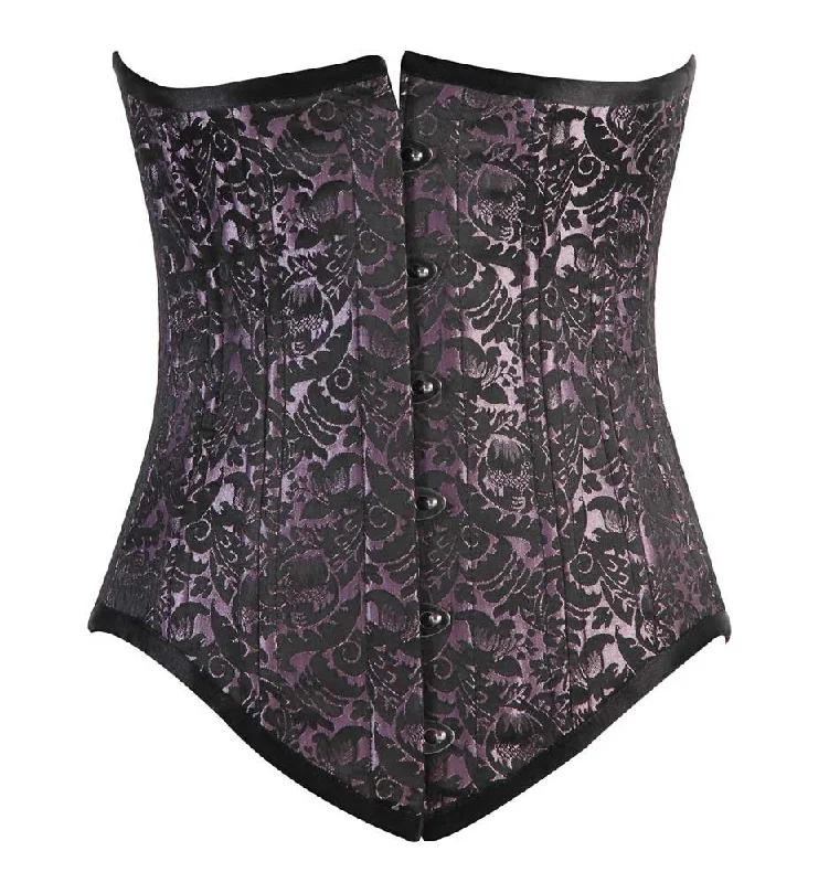 Cotton - blend bustiers for breathabilityWT-UB LONGER LILAC/BLACK BRO-100
