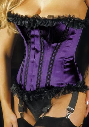 Brocade bustiers with a rich and textured appearanceMoulin High Back Purple Satin Corset Brocade bustiers with a rich and textured appearanceMoulin High Back Purple Satin Corset